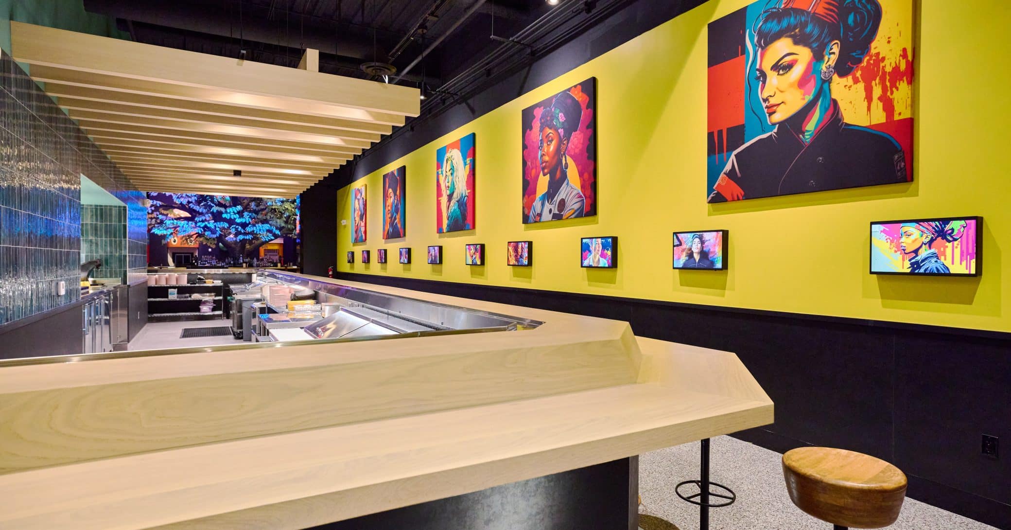 Kalb Industries completed a restaurant tenant improvement for Kaia Handroll Sushi Restaurant.