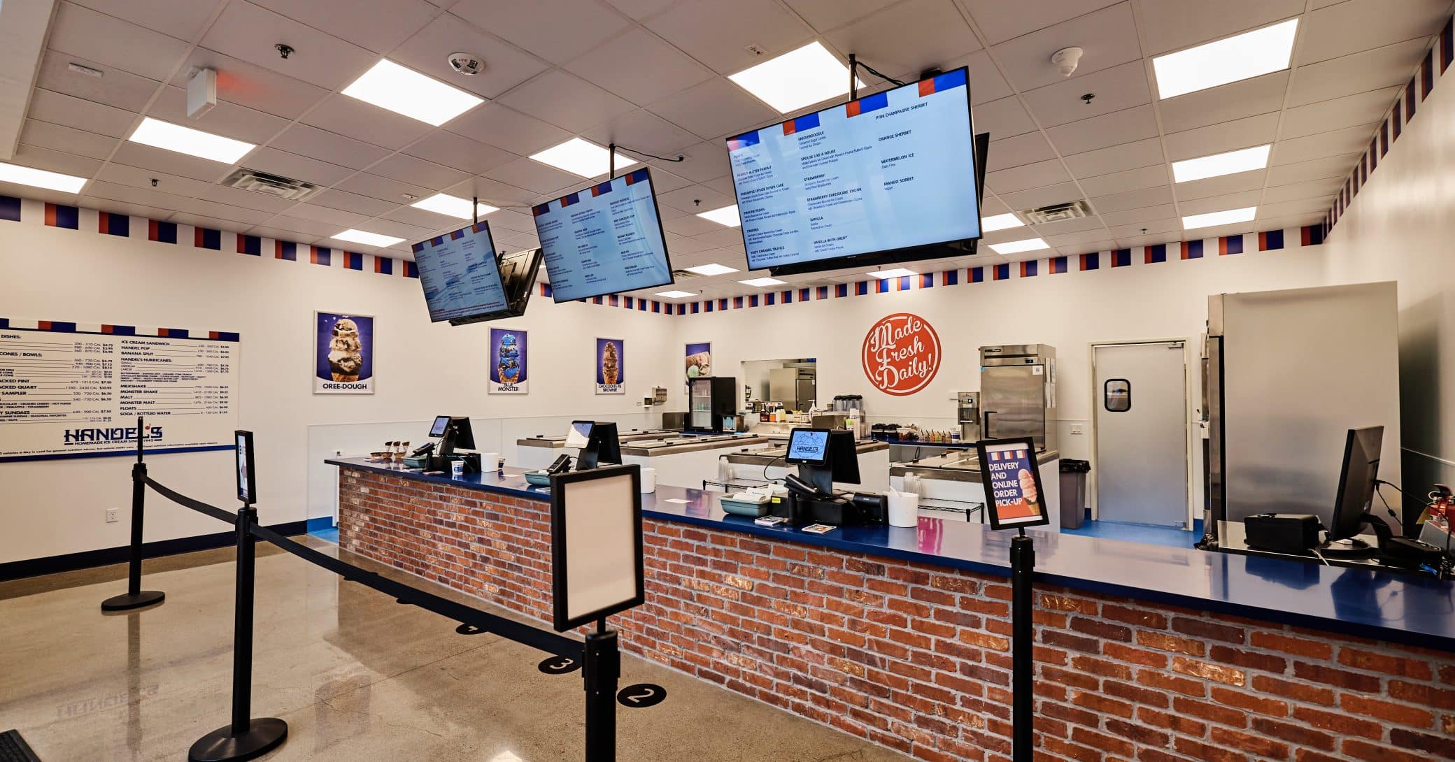 Tenant improvements done by Kalb Industries at Handel's Ice Cream